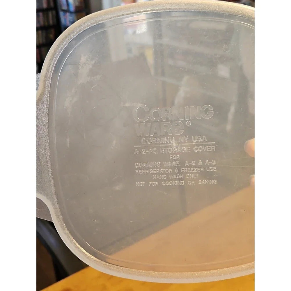 Corning Ware Sheer Soft Cover Plastic Replacement Lid A-2-PC For 2 qt./3qt. Dish